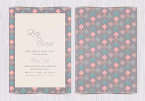 Vector Geometric Pattern Wedding Invite