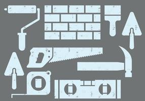 Bricklayer Icons vector