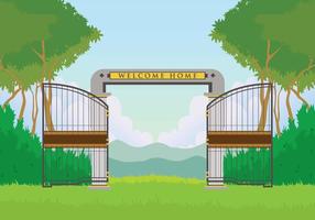 Free Open Gate Illustration vector