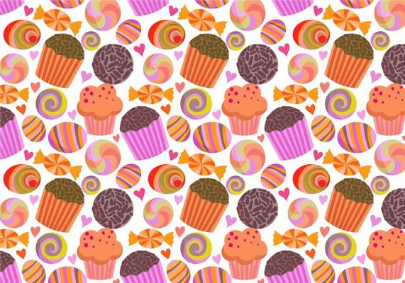 Free Sweets Pattern Vectors