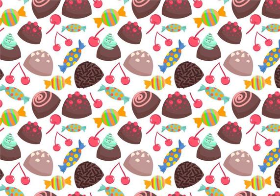 Free Sweets Pattern 2 Vectors