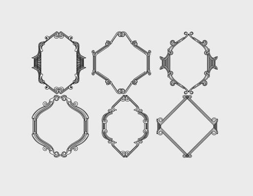 Set Of Vintage Ornamental Frames