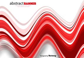 Vector Abstract Red Wavy Lines