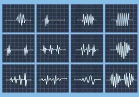 Heart rate beat vector flatline