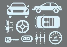 Car Parts Icons vector