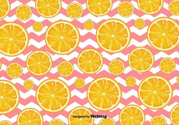 Orange Slices Vector Background
