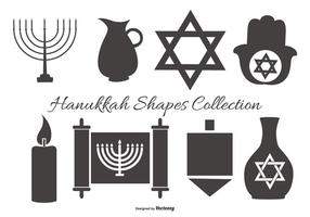Colección de formas de vectores de Hanukkah