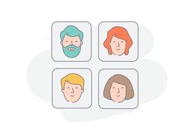 Character Icons Illustration vector