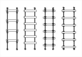 Rope Ladder Outline Free Vector