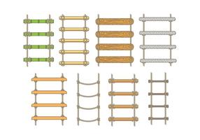 Iconos de la escalera de la cuerda vector