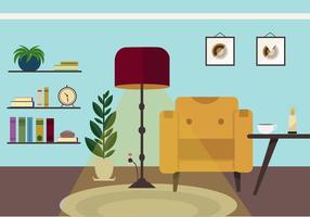 Free Retro Vector Livingroom