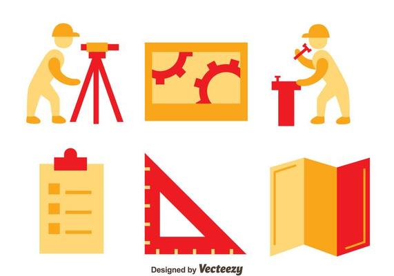 Surveyor Icons Vector Set