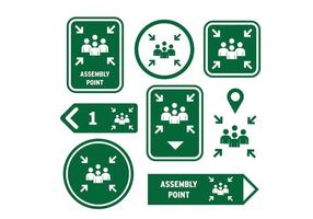 Meeting Point Sign Icon Vector