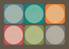 Vector Globe Grid Icons