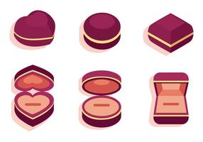 Ring Box Vector Set