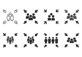 Meeting Point Icons vector