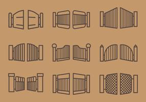 Free Open Gate Icons Vector