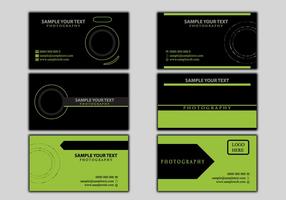 Business name card photography template vector