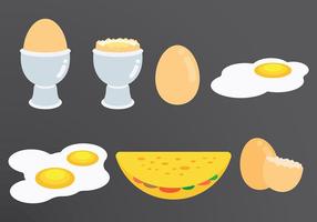 Omelet Icons Vector