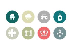 Collection of London Flat Icons vector