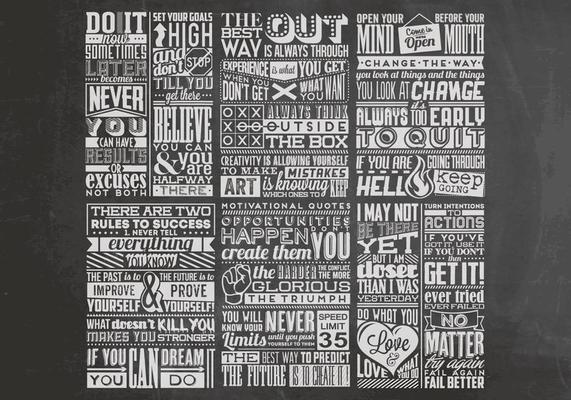 Chalkboard Inspirational Quotes Vector