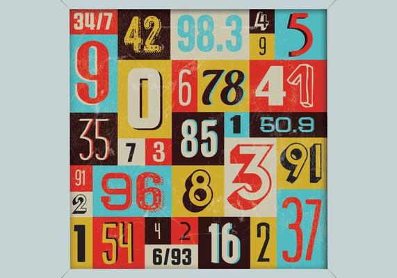 Colorful Numbers Vector