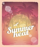Retro Summer Heat Poster vector