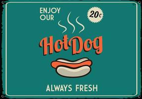 Retro Hot Dog Sign vector