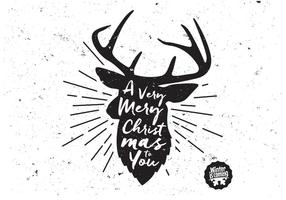 Reindeer Black and White Vector