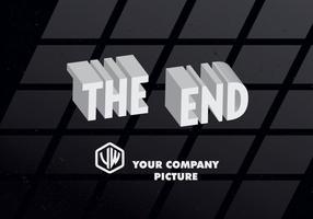 3D The End Title Card Vector