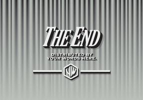 The End Black and White Curtains Vector