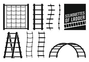 Ladder Silhouettes vector