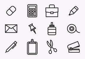 Stationary Icons vector