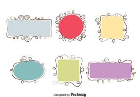 Swirl Frame Vector Set