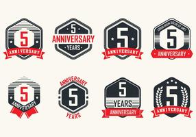 Anniversary Vintage Badges vector