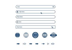 Address Bar Elements vector