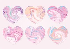 Vector Marble Hearts Collection