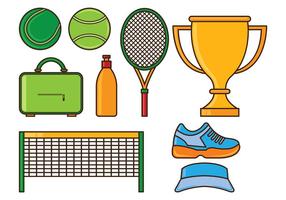 Set Of Tennis Icons vector