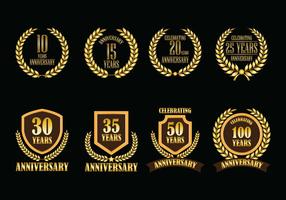 Anniversary Vector Badges