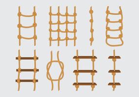 Iconos de la escalera de la cuerda vector