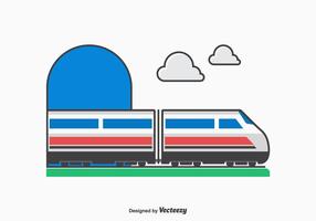 Vector libre de alta velocidad tren ilustración vectorial