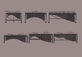 Marimba Front View Vector