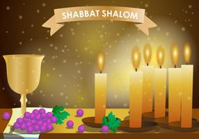 Shabbat Shalom Candle vector