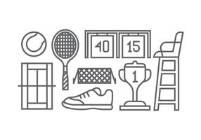 Tennis icons vector