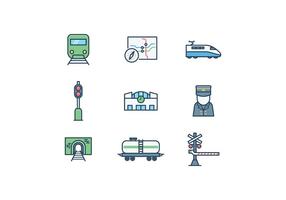 Free Train Icon Set vector