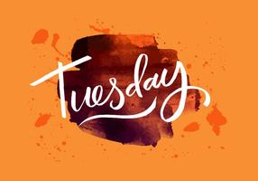 Tuesday Inky Watercolor vector