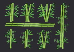 Iconos de bambú vector
