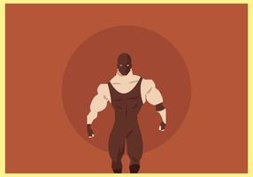 Masked Wrestler Walking Vector