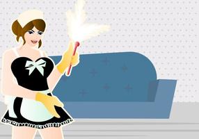French Maid In Template vector