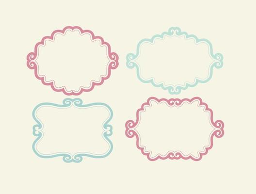 Cute Doodle Label Frames